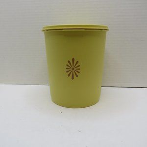 VTG Tupperware #807-4 Yellow Cannister w/Lid